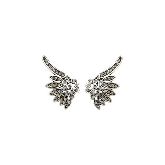 Brinco Wings Classics Prata Boho